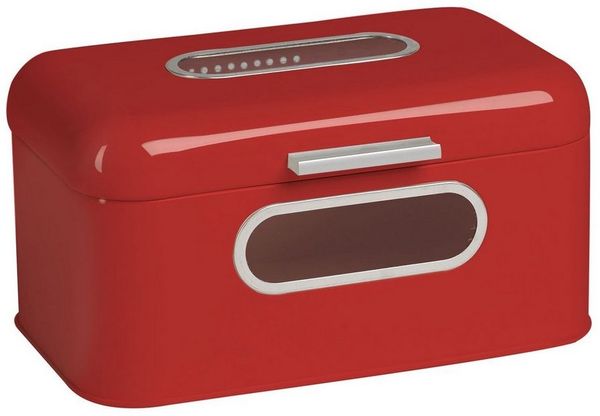 ECHTWERK Brotkasten Retro, Metall, (1-tlg), Brotaufbewahrung, Brotbox mit zwei praktischen Sichtfenstern, small
