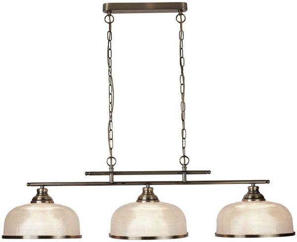 Pendelleuchte, Messing, Antik, Glas, klar, dimmbar