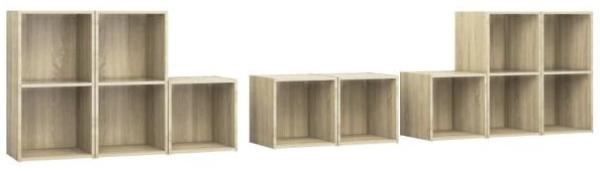 vidaXL 8-tlg. TV-Schrank-Set Sonoma-Eiche Spanplatte [3080063]