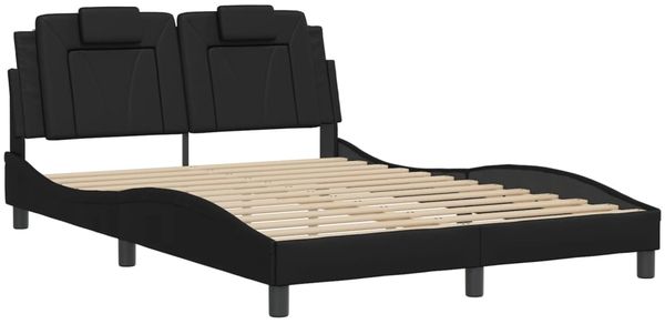 vidaXL Bettgestell "Viana" ohne Matratze Schwarz 140x190 cm Kunstleder 3208089 Bild 3
