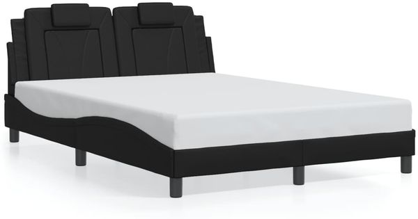 vidaXL Bettgestell "Viana" ohne Matratze Schwarz 140x190 cm Kunstleder 3208089 Bild 2