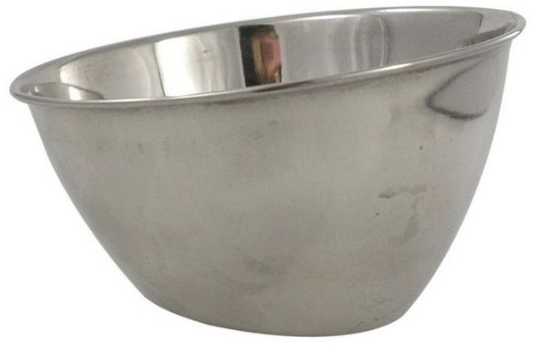 Neuetischkultur Servierschale Schale rund schräg, Edelstahl, (Stück, 1-tlg), Servierschale Edelstahl