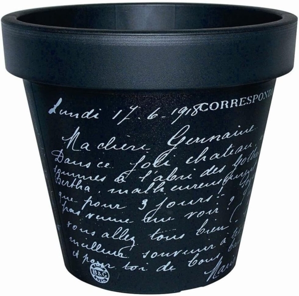 Geli Blumentopf Geli Pflanztopf, 40 cm, old letter dark, 40 x 40 x 35 cm (1 St)