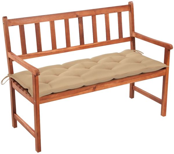 vidaXL Gartenbank mit Auflage 120 cm Massivholz Akazie 3063786