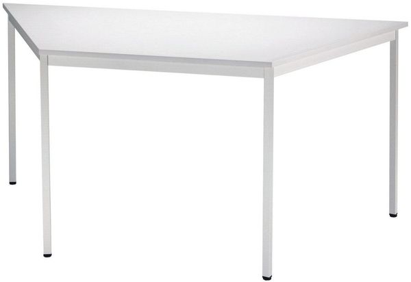 Besprechungstisch Trapez 160x69cm Grau 4-Fuß Gestellfarbe: Grau