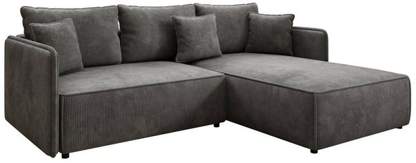 Luxusbetten24 Schlafsofa Designer Sofa Marlen in Cord, mit Stauraum und Schlaffunktion