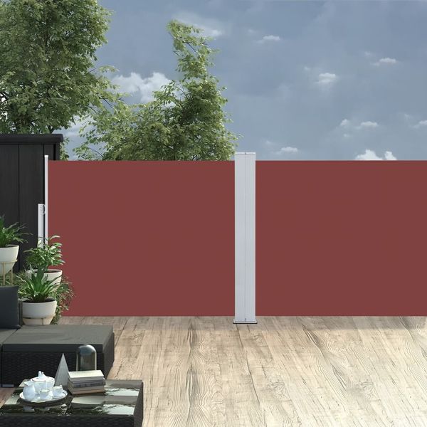 vidaXL Ausziehbare Seitenmarkise Braun 140 x 1000 cm 48487