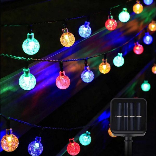 Salcar LED Solarleuchte LED Kugel-Lichterkette Außen Solar Gartenleuchte Weihnachtsdeko, 2-Leuchtmodi