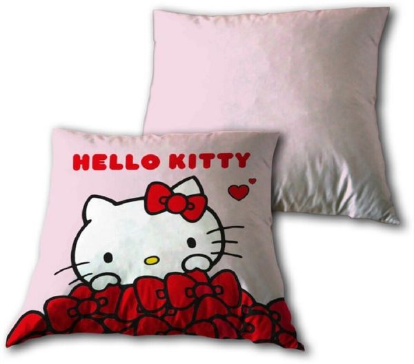 Hello Kitty Kissen 1 Stück Velboa 35 × 35 cm weich und dekorativ