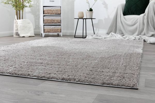 Hochflor Teppich Kimo, Farbe: Taupe, Größe: 120x170 cm