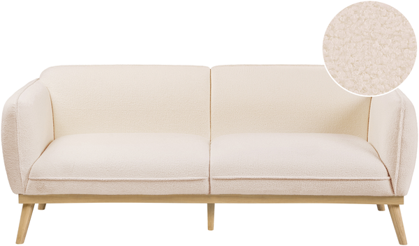 Sofa 3-Sitzer LJUNG Bouclé Hellbeige