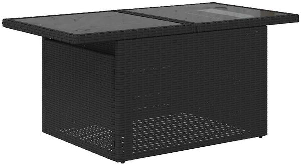 vidaXL 11-tlg. Garten-Sofagarnitur mit Kissen Schwarz Poly Rattan 3326386 Bild 6