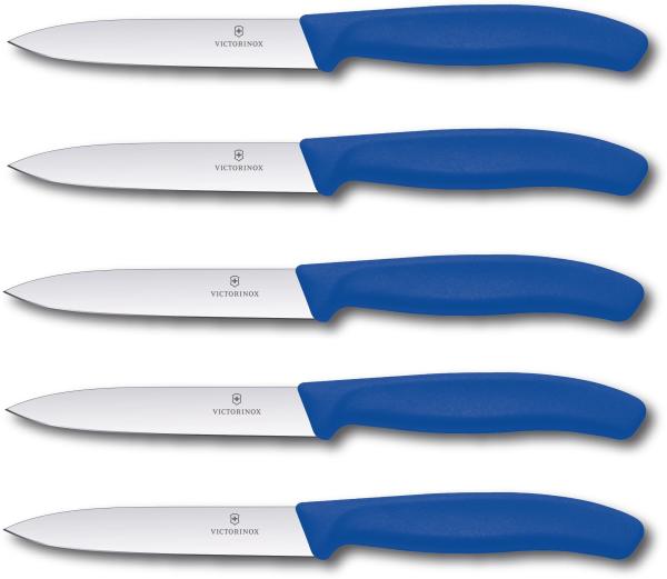 5 Stück Victorinox Swiss Classic Limited Edition Blau Gemüsemesser 10 cm Tomatenmesser