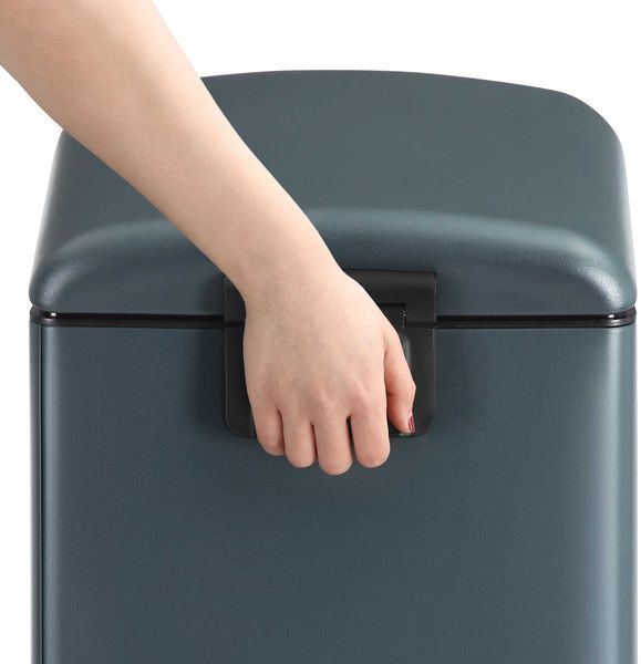 Songmics Mülleimer mit Inneneimer und Deckel, Softclose, luftdicht, Stahl, 30 Liter, Rauchgrau Bild 8