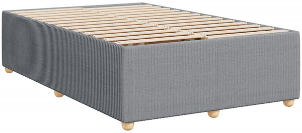 vidaXL Boxspringbett mit Matratze Hellgrau 120x200 cm Stoff 3294337 Bild 10