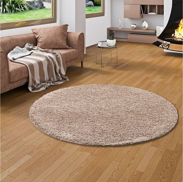Snapstyle Hochflor-Teppich Luxus Hochflor Langflor Teppich Milano Rund, Rund, Höhe: 43 mm