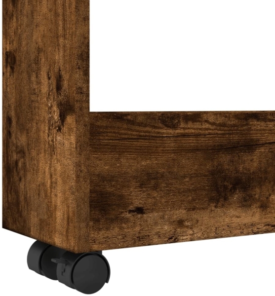 vidaXL Aufbewahrungswagen Schmal 3 Etagen Räuchereiche Holzwerkstoff 855245 Bild 6