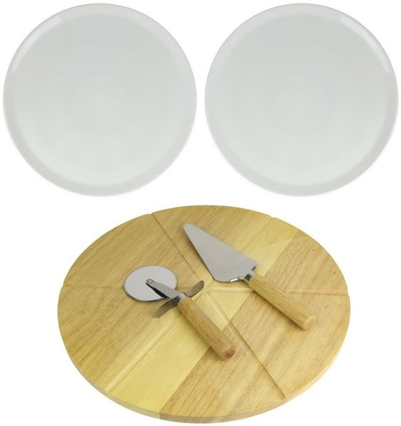 Retsch Arzberg Pizzateller Ø 33cm 2, 4 oder 6 Teller zur Auswahl, inkl. einem Pizza-Schneideset