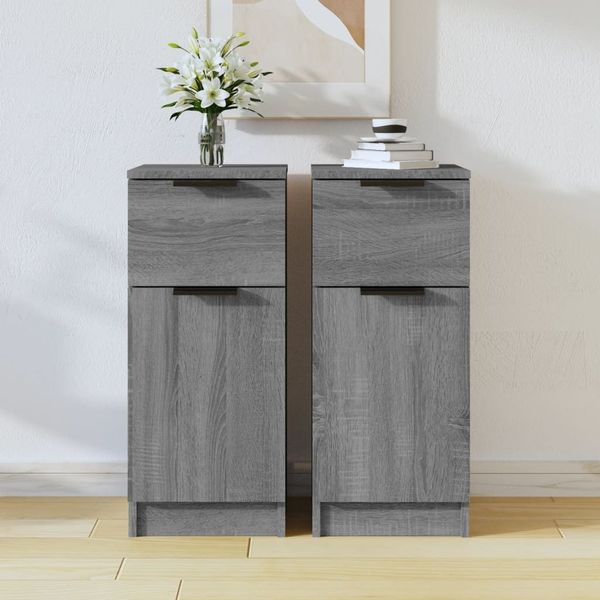 Sideboards 2 Stk. Grau Sonoma 30 x 30 x 70 cm Holzwerkstoff [817003]