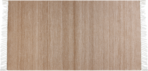 Teppich sandbeige 80 x 150 cm Kurzflor MALHIA