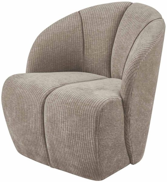 Drehsessel Mojo aus Flachcord, modernes Design, sandfarben, bequem gepolstert für Dein Wohnzimmer
