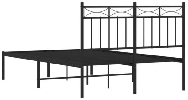 vidaXL Bettgestell mit Kopfteil, Metall schwarz, 120x200 cm Bild 7