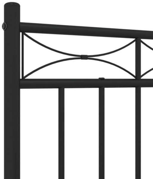 vidaXL Bettgestell mit Kopfteil, Metall schwarz, 120x200 cm Bild 8