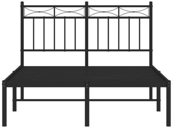 vidaXL Bettgestell mit Kopfteil, Metall schwarz, 120x200 cm Bild 5