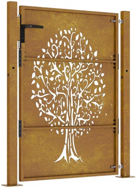 vidaXL Gartentor 100x150 cm Cortenstahl Baumdesign 153217 Bild 7