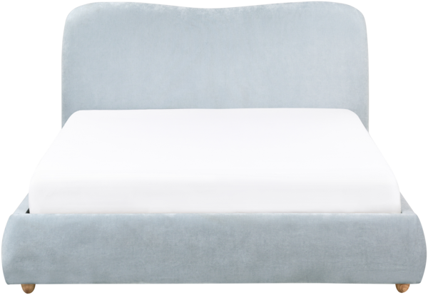 Bett mit Stauraum Stoff BLAGNAC 140 x 200 cm Hellblau Bild 6