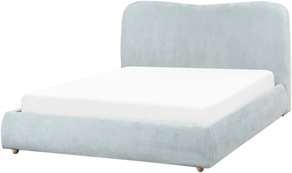 Bett mit Stauraum Stoff BLAGNAC 140 x 200 cm Hellblau Bild 5