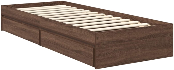 vidaXL Aufbewahrungsbett Braun Eichen-Optik 75x190 cm Holzwerkstoff 3410853 Bild 5
