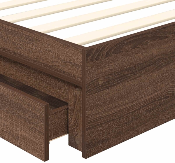 vidaXL Aufbewahrungsbett Braun Eichen-Optik 75x190 cm Holzwerkstoff 3410853 Bild 10