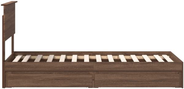vidaXL Aufbewahrungsbett Braun Eichen-Optik 75x190 cm Holzwerkstoff 3410853 Bild 8