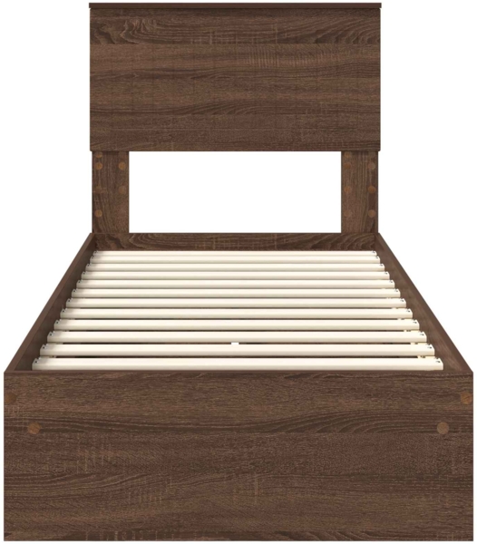 vidaXL Aufbewahrungsbett Braun Eichen-Optik 75x190 cm Holzwerkstoff 3410853 Bild 7