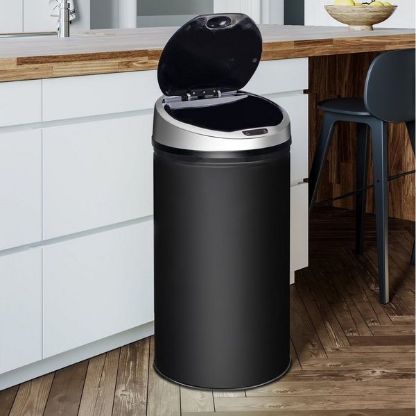 Ribelli Mülleimer Sensor Mülleimer 30L, schwarz, Mülleimer Abfalleimer Küche Mülltrennsystem