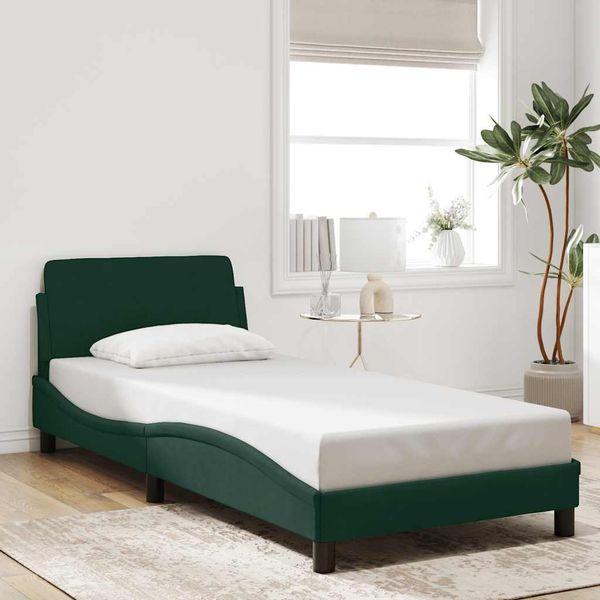 vidaXL Bettgestell "Dover" Dunkelgrün 80x200 cm Samt 373075