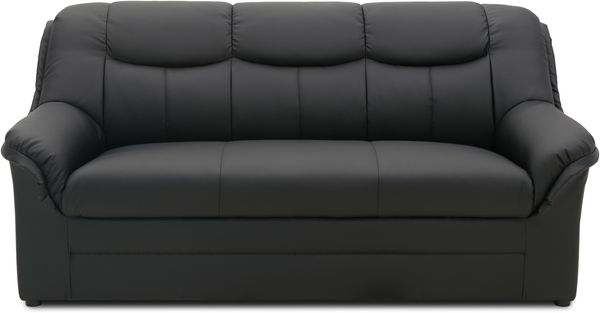 DOMO. collection Sofa Berlin FK, 3 Sitzer Couch mit Federkernpolsterung, 3er Polstermöbel 178 x 90 x 89 cm (BxTxH), schwarz