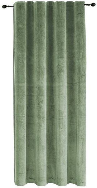 Haus und Deko Gardine Vorhang Kräuselband Verdunkelung 300x245 cm Samt weich blickdicht, Kräuselband (1 St), Polyester