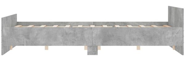 vidaXL Bettgestell mit Kopf- und Fußteil Betongrau, 120x190 cm Bild 5