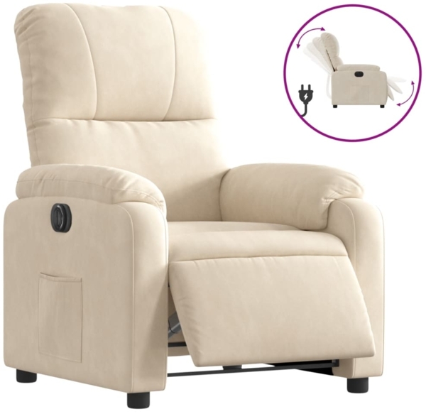 vidaXL Relaxsessel Elektrisch Beige Mikrofasergewebe 3204920