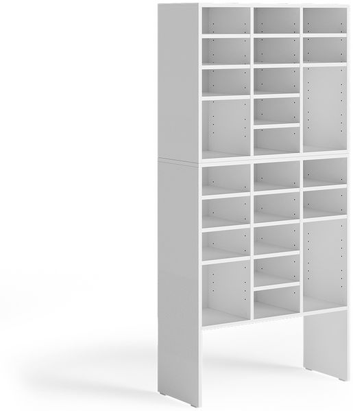 Schuhschrank-Set Lysander Weiß 78.6x65.5 cm 2 Teile Vicco