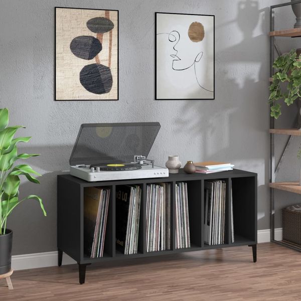 vidaXL Plattenschrank Schwarz 100x38x48 cm Holzwerkstoff 831982