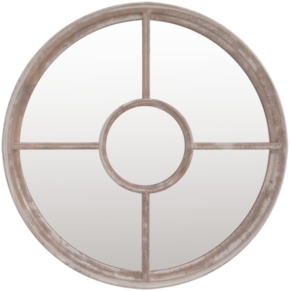 vidaXL Gartenspiegel Sand 60x4 cm Eisen Rund 318359