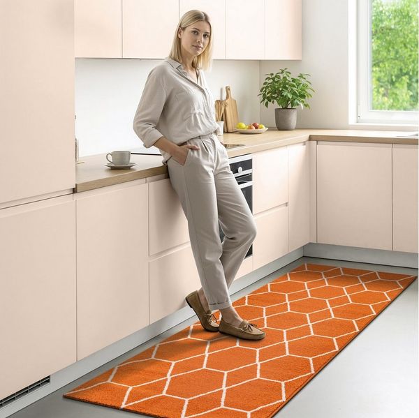 Sanat Teppich Trellis, rechteckig, Höhe: 10 mm, Kurzflor, skandi, boho, auch als Läufer und in rund