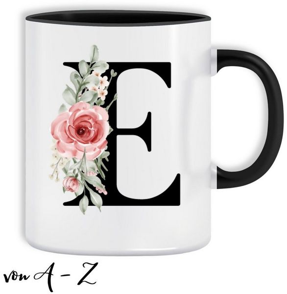 Giftandprint Tasse personalisiert mit Anfangsbuchstabe Monogramm Geburtstag Geschenk Frau, Geschenke für Frauen, Spülmaschinengeeignet, Mit Geschenkbox