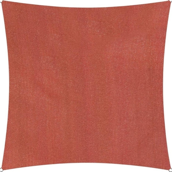 Lumaland Sonnensegel Sonnensegel 3 x 3 m Quadrat, Wetterbeständig 100% HDPE Stabilisator UV Schutz Terrasse Garten