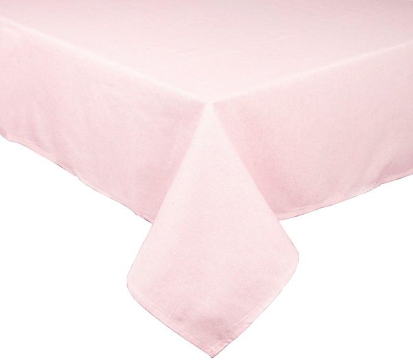 Excelsa Pastel Color Tischdecke, rechteckig, Violett, 140 x 240 cm, Baumwolle, Polyester (Rosa, 140 x 240 cm)