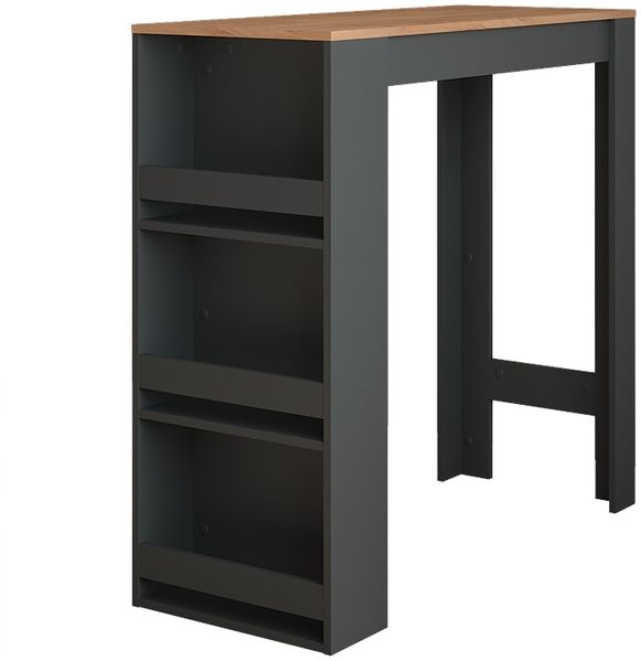 Bartisch Repose Anthrazit/Goldkraft Eiche 45 x 110 cm Vicco