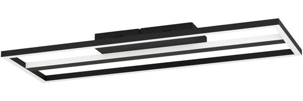 Eglo 900567 Deckenleuchte CALAGRANO-Z Alu, Stahl schwarz, Kunststoff weiss LED 21W 3000-6500K L:64cm B:22cm H:5cm dimmbar mit Connect-Z Funktion